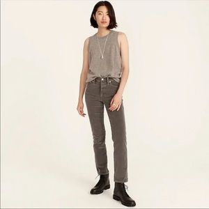 J Crew High Rise Vintage Straight Corduroy Pants